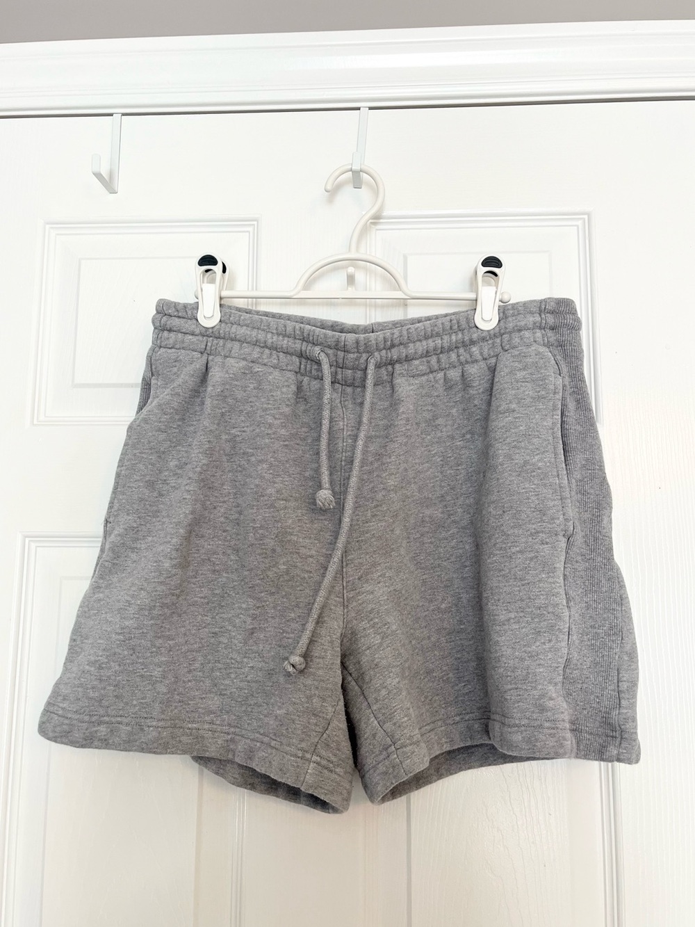Gray Women's Drawstring Sweat Shorts